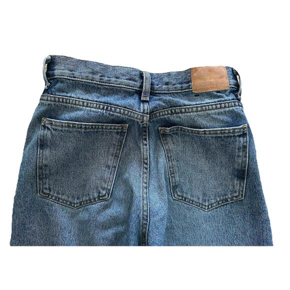 Weekday Rail Blue Denim Women’s Mid Loose Jeans Size 27/30 Actual 28x29 Straight - Picture 7 of 7